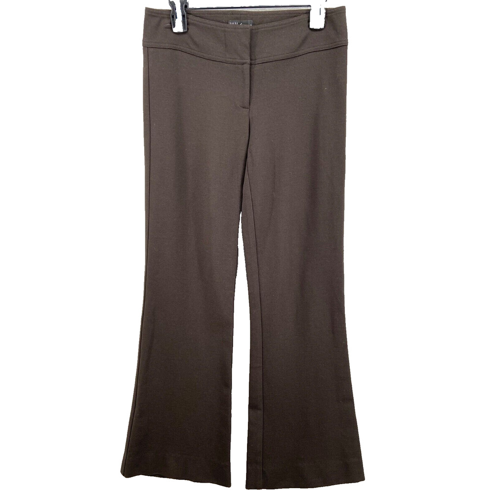 Cache Contour Collection Pants Womens Sz 4 Chocolate Brown Flare Leg Pointe